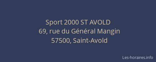 Sport 2000 ST AVOLD