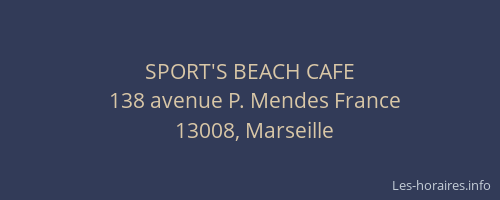 SPORT'S BEACH CAFE