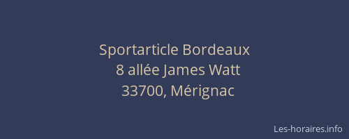 Sportarticle Bordeaux