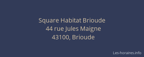Square Habitat Brioude