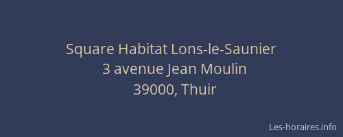 Square Habitat Lons-le-Saunier