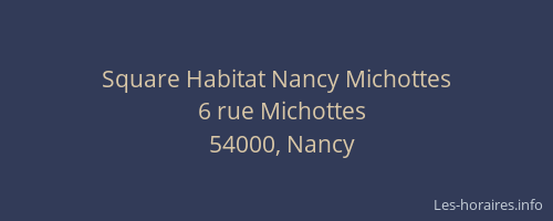 Square Habitat Nancy Michottes