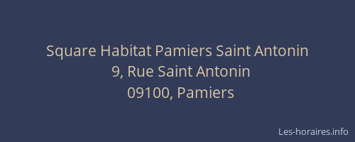 Square Habitat Pamiers Saint Antonin