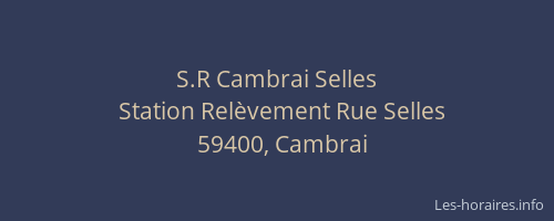 S.R Cambrai Selles