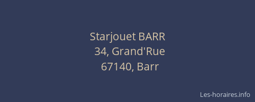 Starjouet BARR