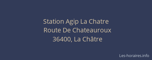 Station Agip La Chatre