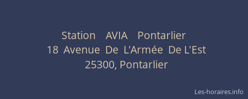 Station    AVIA    Pontarlier
