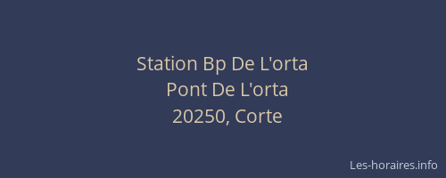 Station Bp De L'orta