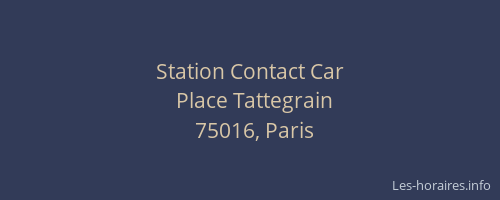 Station Contact Car