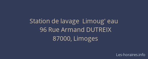 Station de lavage  Limoug' eau