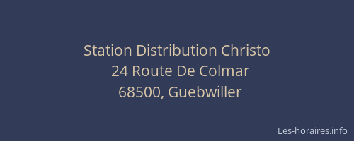Station Distribution Christo