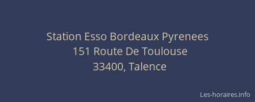 Station Esso Bordeaux Pyrenees