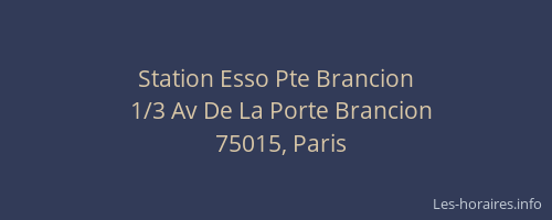 Station Esso Pte Brancion