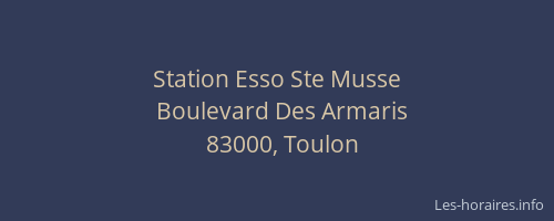 Station Esso Ste Musse