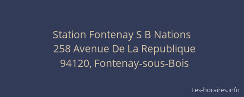Station Fontenay S B Nations