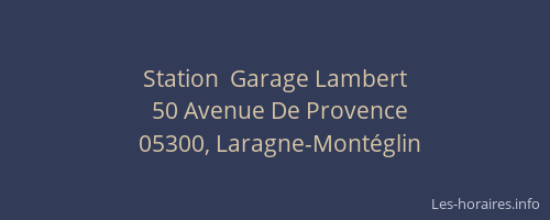 Station  Garage Lambert