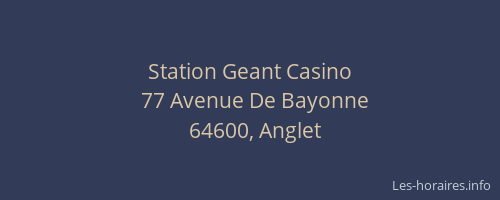 Station Geant Casino