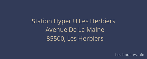 Station Hyper U Les Herbiers