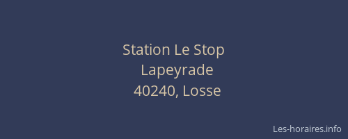 Station Le Stop