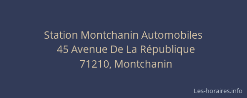 Station Montchanin Automobiles