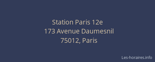 Station Paris 12e