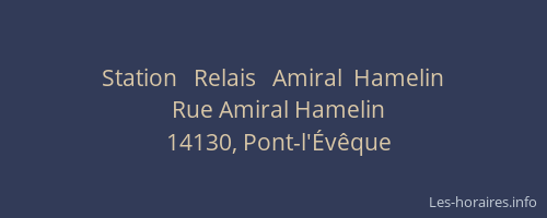 Station   Relais   Amiral  Hamelin