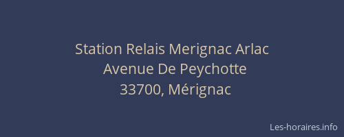 Station Relais Merignac Arlac