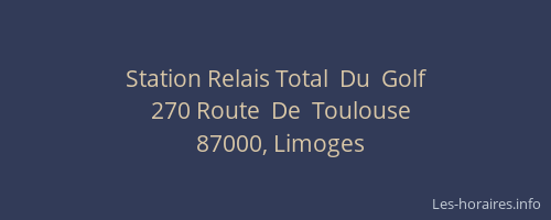 Station Relais Total  Du  Golf