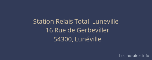 Station Relais Total  Luneville