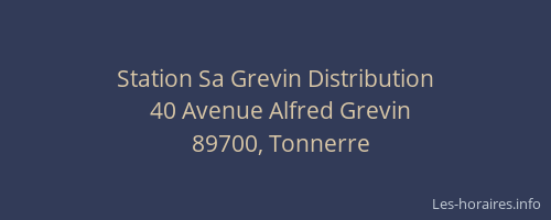 Station Sa Grevin Distribution