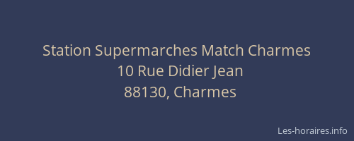 Station Supermarches Match Charmes