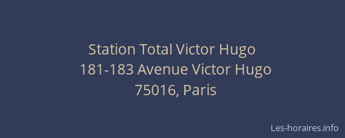 Station Total Victor Hugo