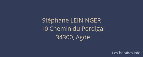 Stéphane LEININGER