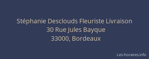 Stéphanie Desclouds Fleuriste Livraison