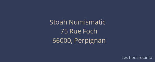 Stoah Numismatic