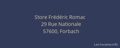 Store Frédéric Romac