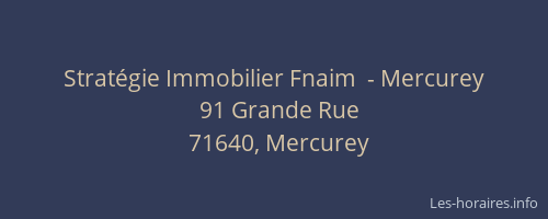 Stratégie Immobilier Fnaim  - Mercurey
