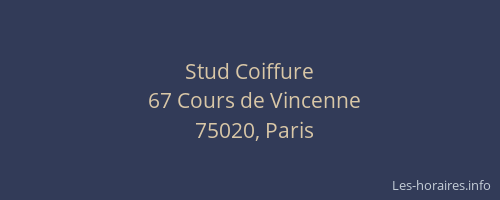 Stud Coiffure