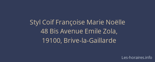 Styl Coif Françoise Marie Noëlle