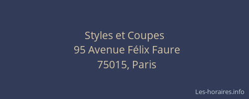 Styles et Coupes