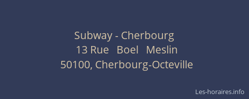 Subway - Cherbourg