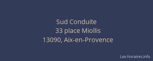 Sud Conduite