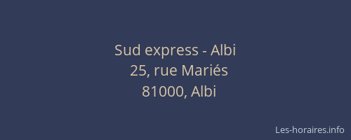 Sud express - Albi