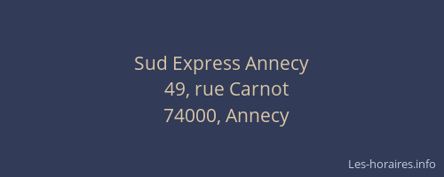 Sud Express Annecy