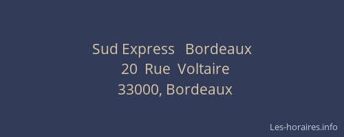 Sud Express   Bordeaux