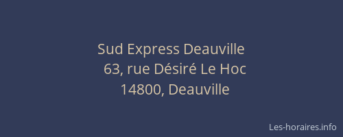 Sud Express Deauville