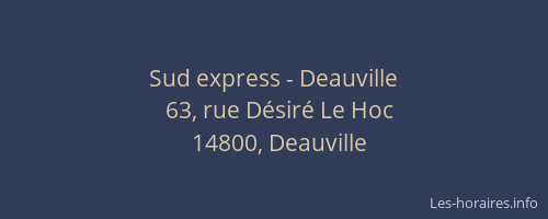 Sud express - Deauville