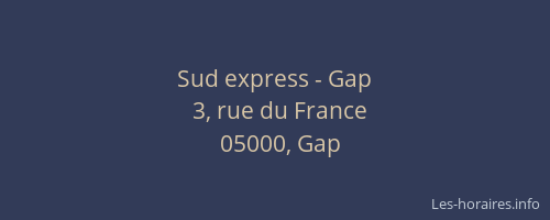 Sud express - Gap
