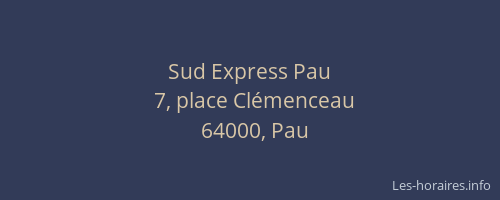 Sud Express Pau