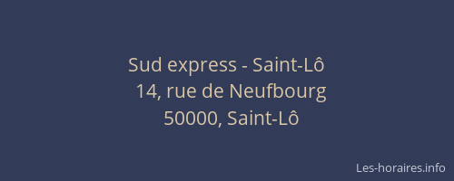 Sud express - Saint-Lô